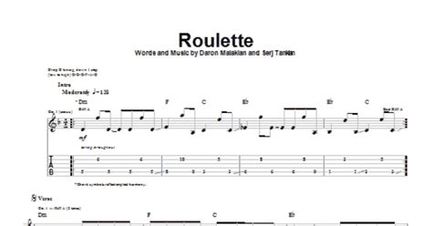 roulette guitar tab 8jin